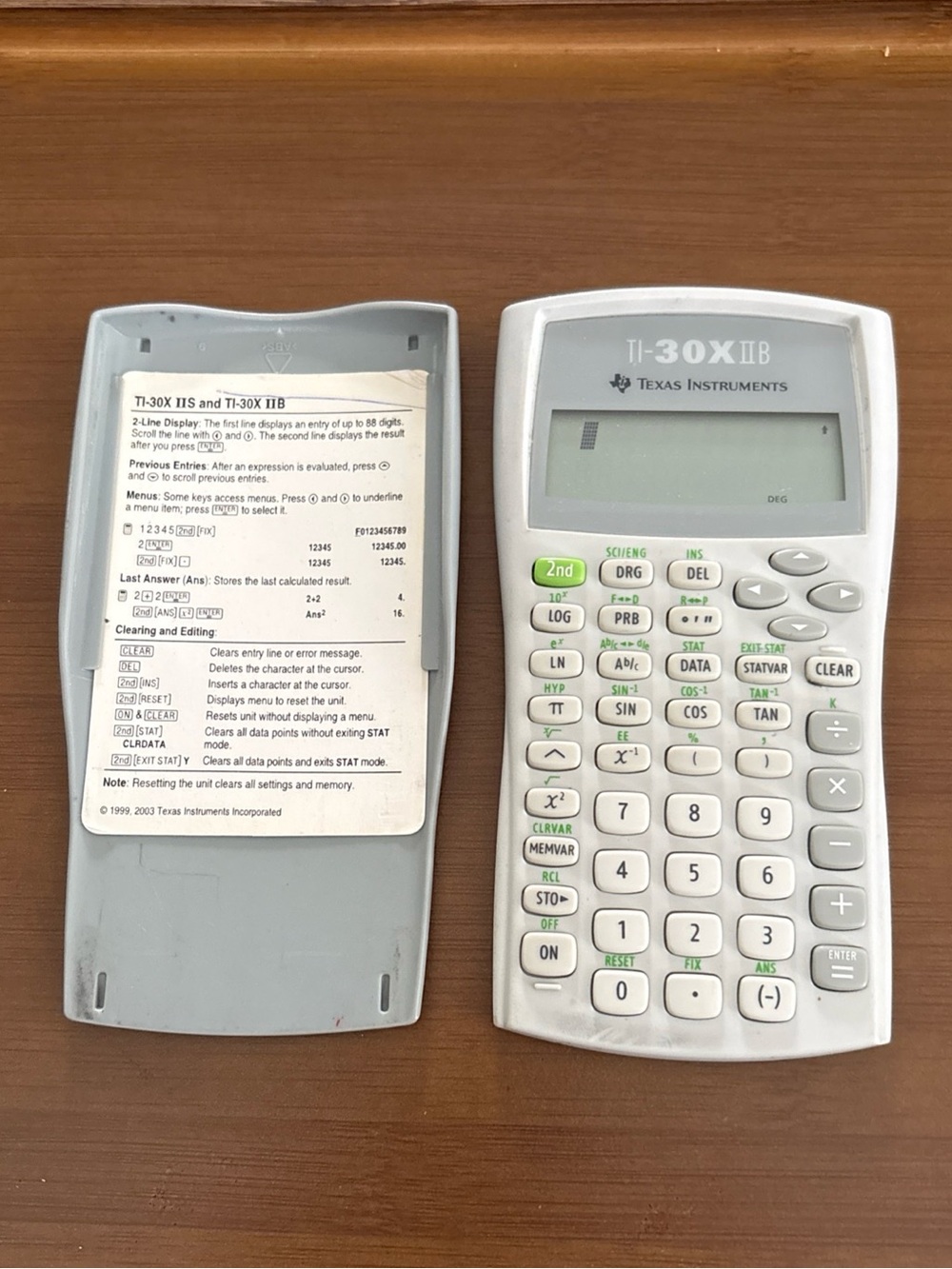 TI-30XIIB Scientific Calculator in Light Gray